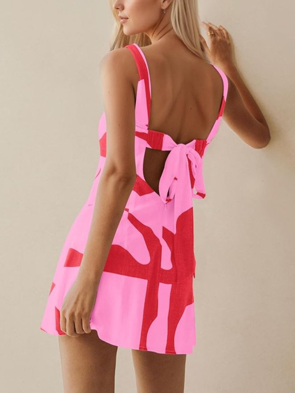 Amazon MISSACTIVER Sleeveless & Backless Square Neck Tank Mini Shift Dress